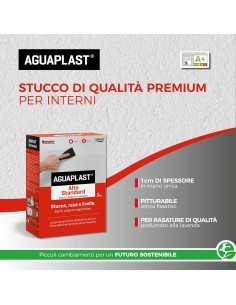 AGUAPLAST ALTO STANDARD POLVERE Stucco Pronto Per Interni 1 Kg  2