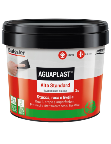 AGUAPLAST ALTO STANDARD PASTA Stucco Pronto Per Interni 1 Kg