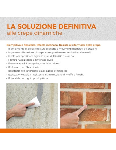 AGUAPLAST DYNAMIC FLEX FILL Pasta Riempitiva Flessibile Interni Ed Esterni 1 Kg