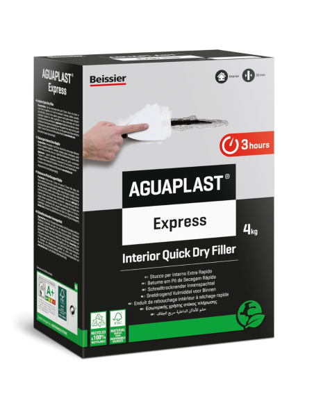 AGUAPLAST EXPRESS Stucco In Polvere Extra Rapido Per Ambienti Umidi 4 Kg
