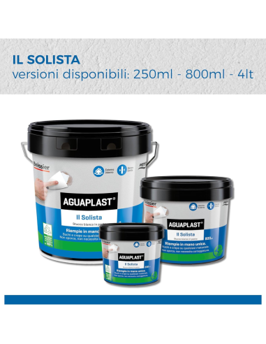 AGUAPLAST IL SOLISTA Stucco Leggero In Pasta Per Riempire Buchi E Crepe
