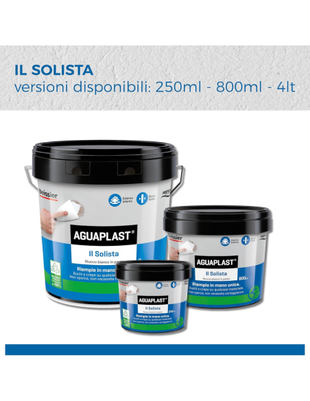 AGUAPLAST IL SOLISTA Stucco Leggero In Pasta Per Riempire Buchi E Crepe