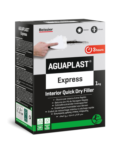 AGUAPLAST EXPRESS Stucco In Polvere Extra Rapido Per Ambienti Umidi 1 Kg