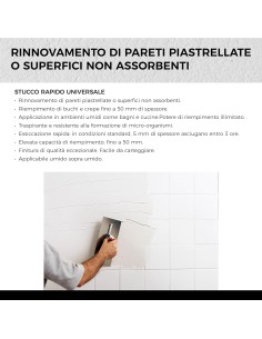 AGUAPLAST EXPRESS Stucco In Polvere Extra Rapido Per Ambienti Umidi 1 Kg 2