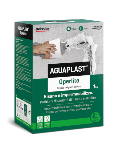 AGUAPLAST OPERLITE Stucco Impermeabile Risanante In Polvere