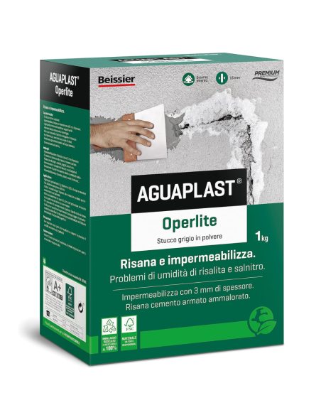 AGUAPLAST OPERLITE Stucco Impermeabile Risanante In Polvere