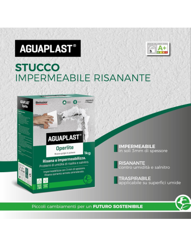 AGUAPLAST OPERLITE Stucco Impermeabile Risanante In Polvere