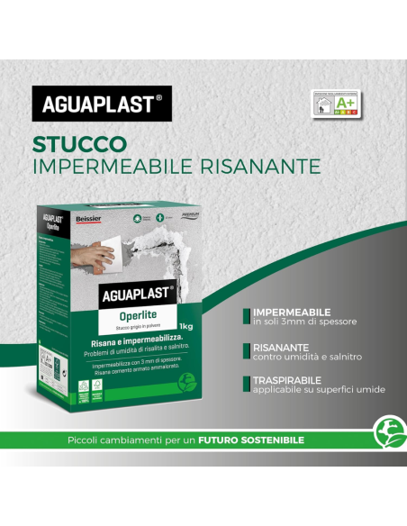 AGUAPLAST OPERLITE Stucco Impermeabile Risanante In Polvere