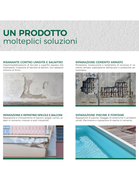 AGUAPLAST OPERLITE Stucco Impermeabile Risanante In Polvere