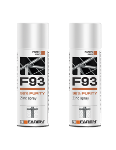 FAREN F93 Zinco Spray 98% Zincante Anticorrosivo Antiruggine 400 ml 2 Pezzi