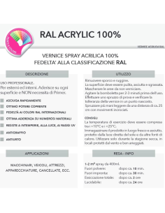FAREN RAL ACRYLIC Vernice Spray Acrilica Brillante A Rapida Essicazione 400 ml 2