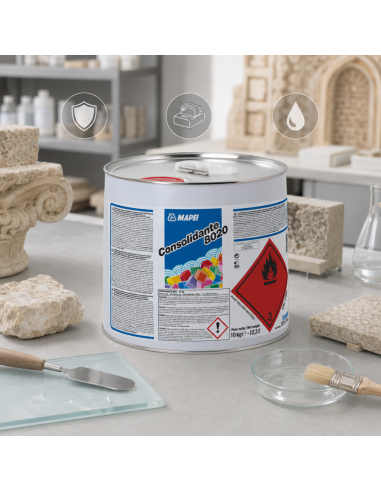 MAPEI Consolidante 8020 Restauro E Consolidamento Pietra Mattoni Intonaci 10 kg