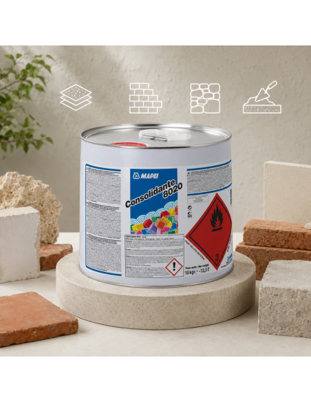 MAPEI Consolidante 8020 Restauro E Consolidamento Pietra Mattoni Intonaci 10 kg