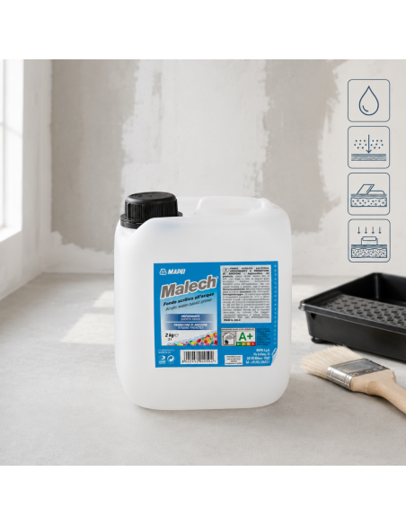MAPEI Malech Fondo Acrilico All'Acqua Uniformante Promotore Di Adesione 2 kg