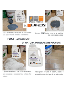Faren DRY UP Polvere Assorbente Ecologica Ideale Per Olio, Vernici, Acidi 900gr. 2