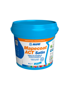 MAPEI Mapecoat Act Satin Smalto Murale Lavabile Antimuffa Antibatterico Interni