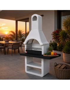 Barbecue Maribor 114 x 64 x 212,5 cm Con Griglia E Base Con Ripiano - SAROM 2