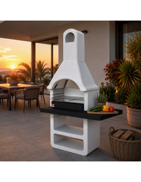 Barbecue Maribor 114 x 64 x 212,5 cm Con Griglia E Base Con Ripiano SAROM - foto 2