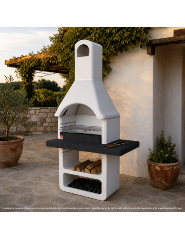 Barbecue Maribor 114 x 64 x 212,5 cm Con Griglia E Base Con Ripiano SAROM - foto 4