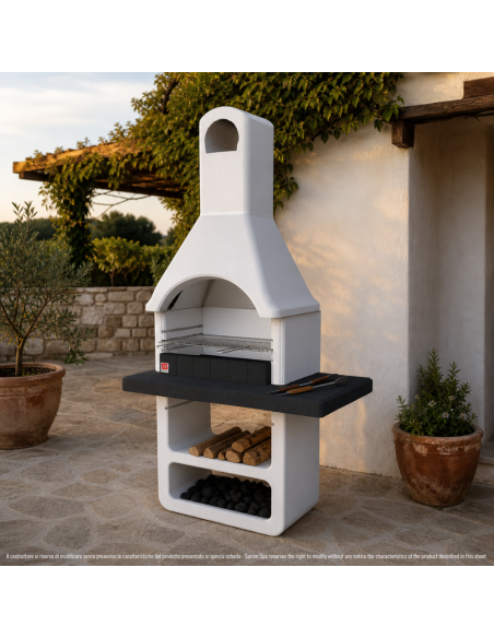 Barbecue Maribor 114 x 64 x 212,5 cm Con Griglia E Base Con Ripiano SAROM - foto 4