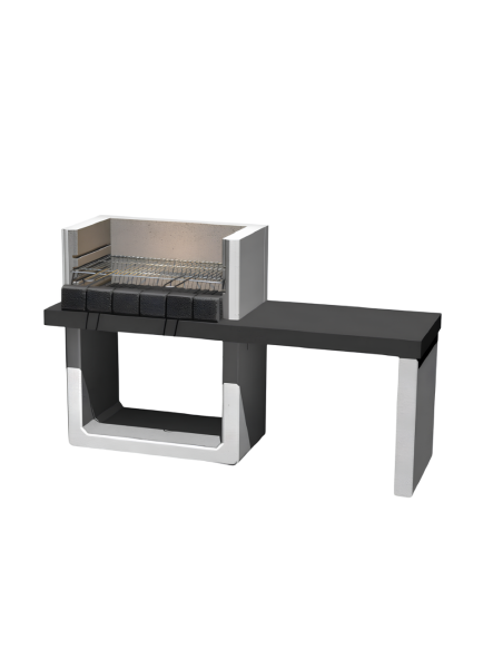 SAROM Barbecue Porto New 160 x 51,5 x 96,8 cm Griglia E Ampio Tavolo Laterale