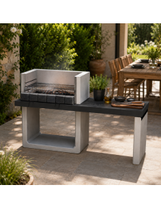 SAROM Barbecue Porto New 160 x 51,5 x 96,8 cm Griglia E Ampio Tavolo Laterale 2