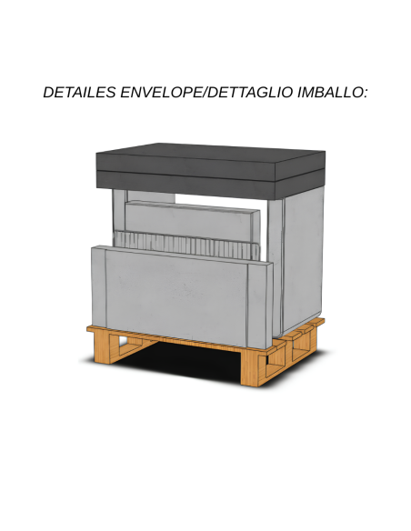 SAROM Barbecue Porto New 160 x 51,5 x 96,8 cm Griglia E Ampio Tavolo Laterale
