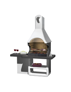 SAROM Barbecue Ulisse 170 x 64 x 232 cm Griglia E Ampio Tavolo Laterale