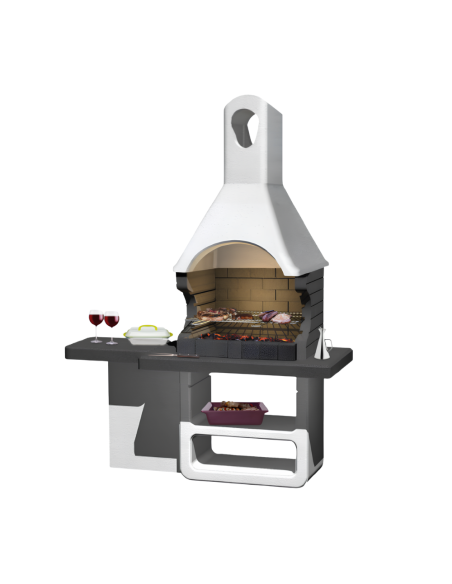 SAROM Barbecue Ulisse 170 x 64 x 232 cm Griglia E Ampio Tavolo Laterale