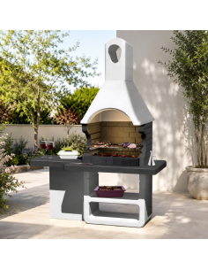 SAROM Barbecue Ulisse 170 x 64 x 232 cm Griglia E Ampio Tavolo Laterale 2