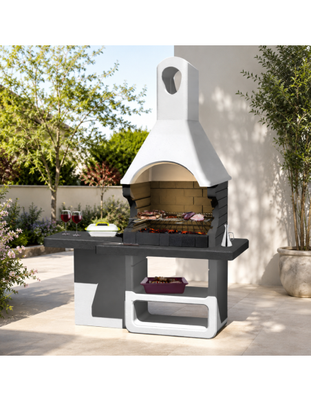 SAROM Barbecue Ulisse 170 x 64 x 232 cm Griglia E Ampio Tavolo Laterale