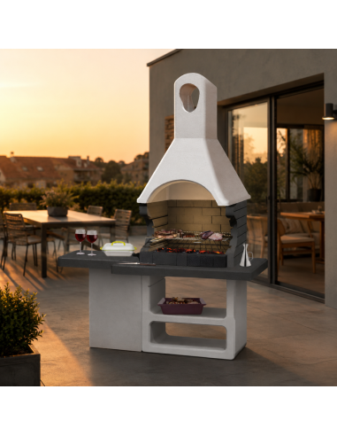 SAROM Barbecue Ulisse 170 x 64 x 232 cm Griglia E Ampio Tavolo Laterale