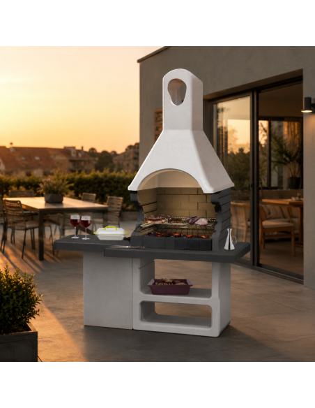 SAROM Barbecue Ulisse 170 x 64 x 232 cm Griglia E Ampio Tavolo Laterale