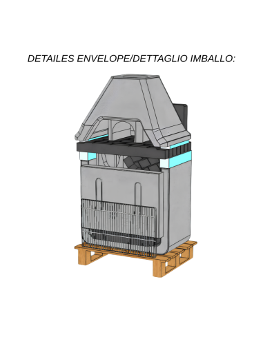 SAROM Barbecue Ulisse 170 x 64 x 232 cm Griglia E Ampio Tavolo Laterale