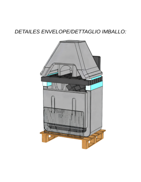SAROM Barbecue Ulisse 170 x 64 x 232 cm Griglia E Ampio Tavolo Laterale