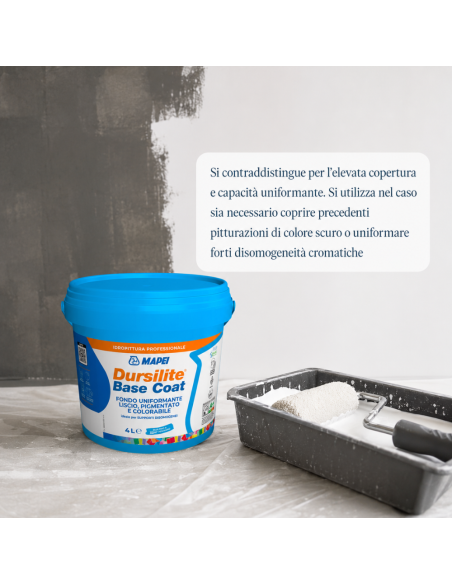 MAPEI Dursilite Base Coat Fondo Murale Liscio Colorabile Supporti Disomogenei