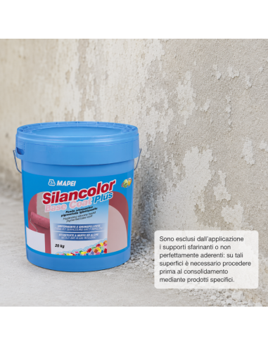 MAPEI Silancolor Base Coat Plus Fondo Silossanico Igienizzante Uniformante 20Kg