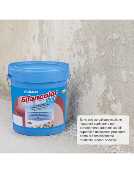MAPEI Silancolor Base Coat Plus Fondo Silossanico Igienizzante Uniformante 20Kg