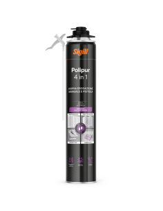 Polipur 4 in 1 Schiuma Adesiva per Cartongesso, Cappotto E Piatto Doccia - SIGILL