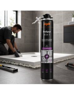 Polipur 4 in 1 Schiuma Adesiva per Cartongesso, Cappotto E Piatto Doccia - SIGILL 2