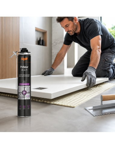 Polipur 4 in 1 Schiuma Adesiva per Cartongesso, Cappotto E Piatto Doccia SIGILL - foto 3