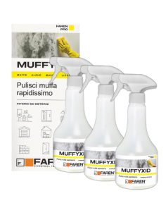 Faren MUFFYXID 500 ml Pulitore Antimuffa Ad Azione Rapida Igienizzante 3 Pezzi