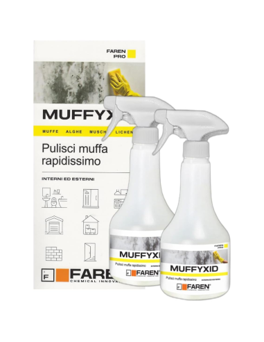Faren MUFFYXID 500 ml Pulitore Antimuffa Ad Azione Rapida Igienizzante 2 Pezzi