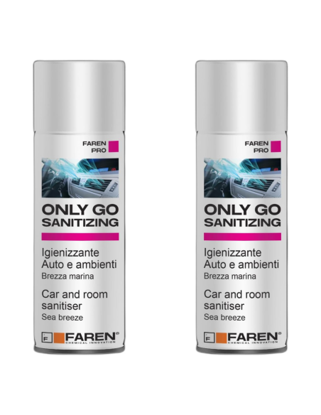 Faren ONLY GO SANITIZING Spray Igienizzante Per Auto E Ambienti 200 ml 2 Pezzi