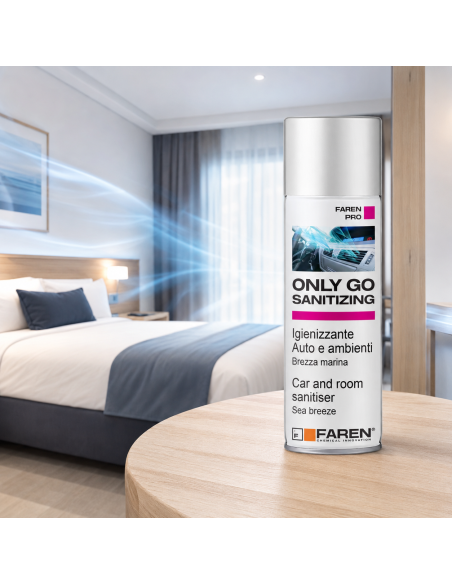 Faren ONLY GO SANITIZING Spray Igienizzante Per Auto E Ambienti 200 ml 12 Pezzi