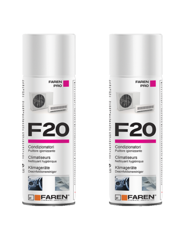 Faren F20 Igienizzante Spray Profumato Per Climatizzatori Casa Auto 400ml 2 Pezzi