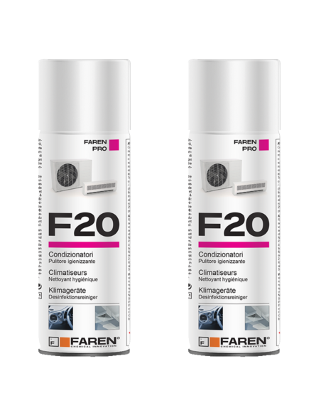Faren F20 Igienizzante Spray Profumato Per Climatizzatori Casa Auto 400ml 2 Pezzi