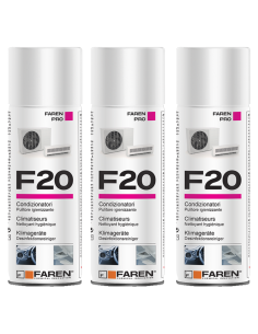 Faren F20 Igienizzante Spray Profumato Per Climatizzatori Casa Auto 400ml 3 Pezzi
