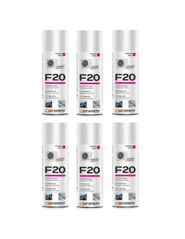 Faren F20 Igienizzante Spray Profumato Per Climatizzatori Casa Auto 400ml 6 Pezzi