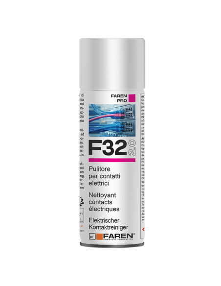 Faren F32 Pulitore per Contatti Spray Sgrassante A Rapida Evaporazione 400 ml